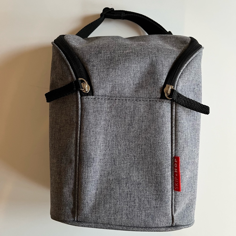 Skip Hop Grab & Go Double Bottle Bag - Heather Grey